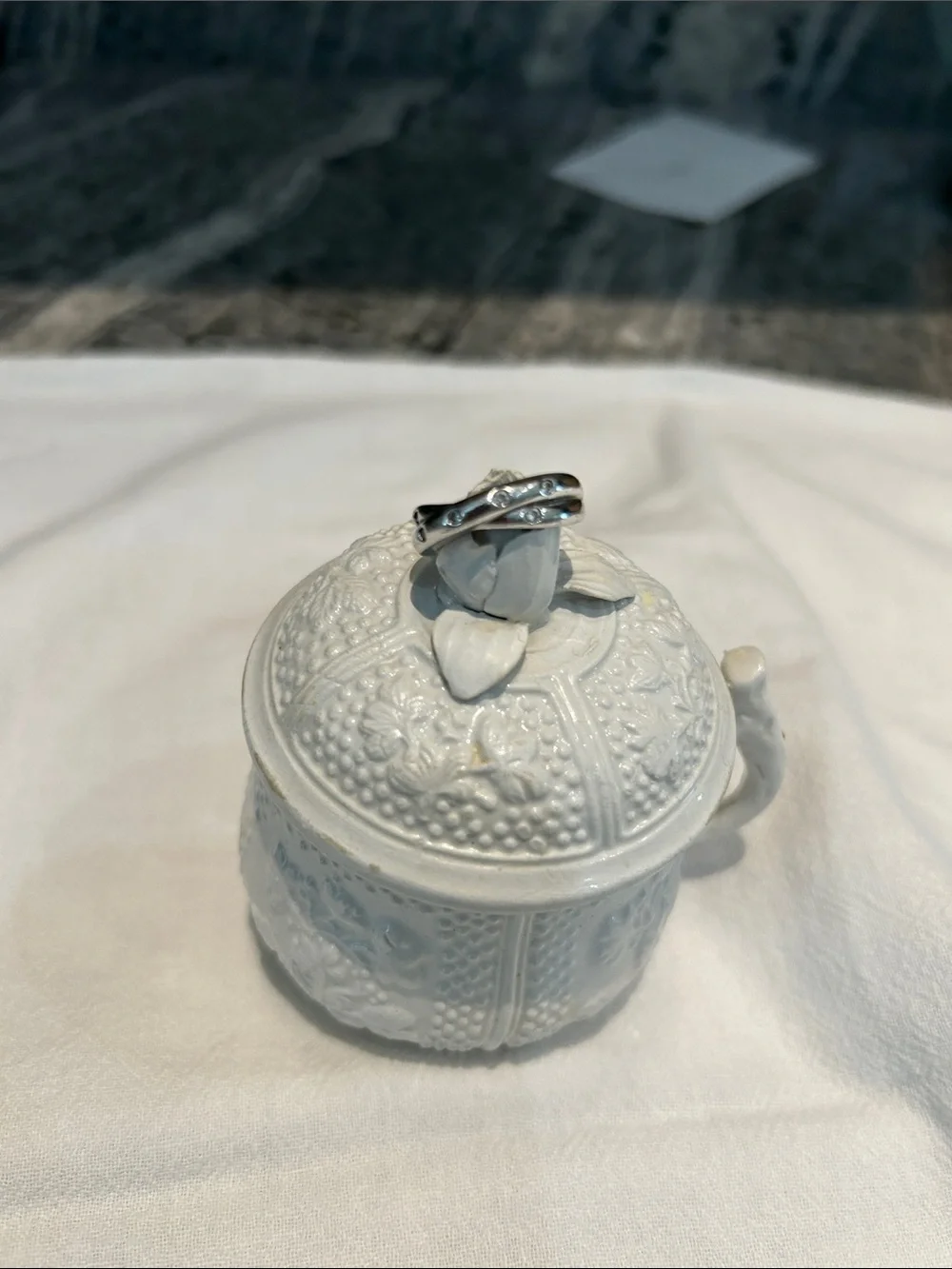 Costume jewelry. Silver and Gold-Tone Ring with Pink Stone - Women Jewelry